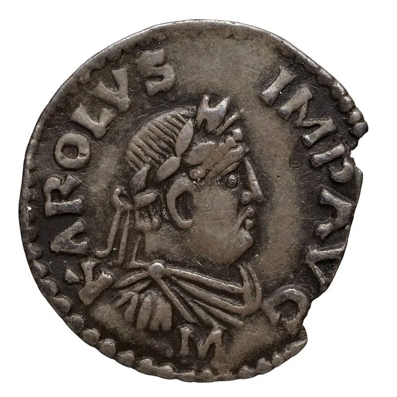 Koin denier perak Charlemagne dari Mainz